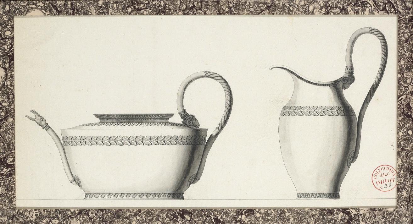 Jean-Guillaume Moitte - Designs for a tea pot and a jug