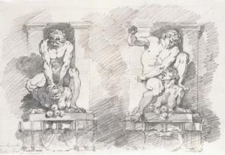 Jean-Honoré Fragonard - Hercules overcoming the Hesperides, after the Carracci, Palazzo Fava, Bologna