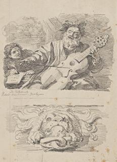 Jean-Honoré Fragonard - Homère Aveugle, D\'Après Pier Franceso Mola, Et Mascaron Décoratif