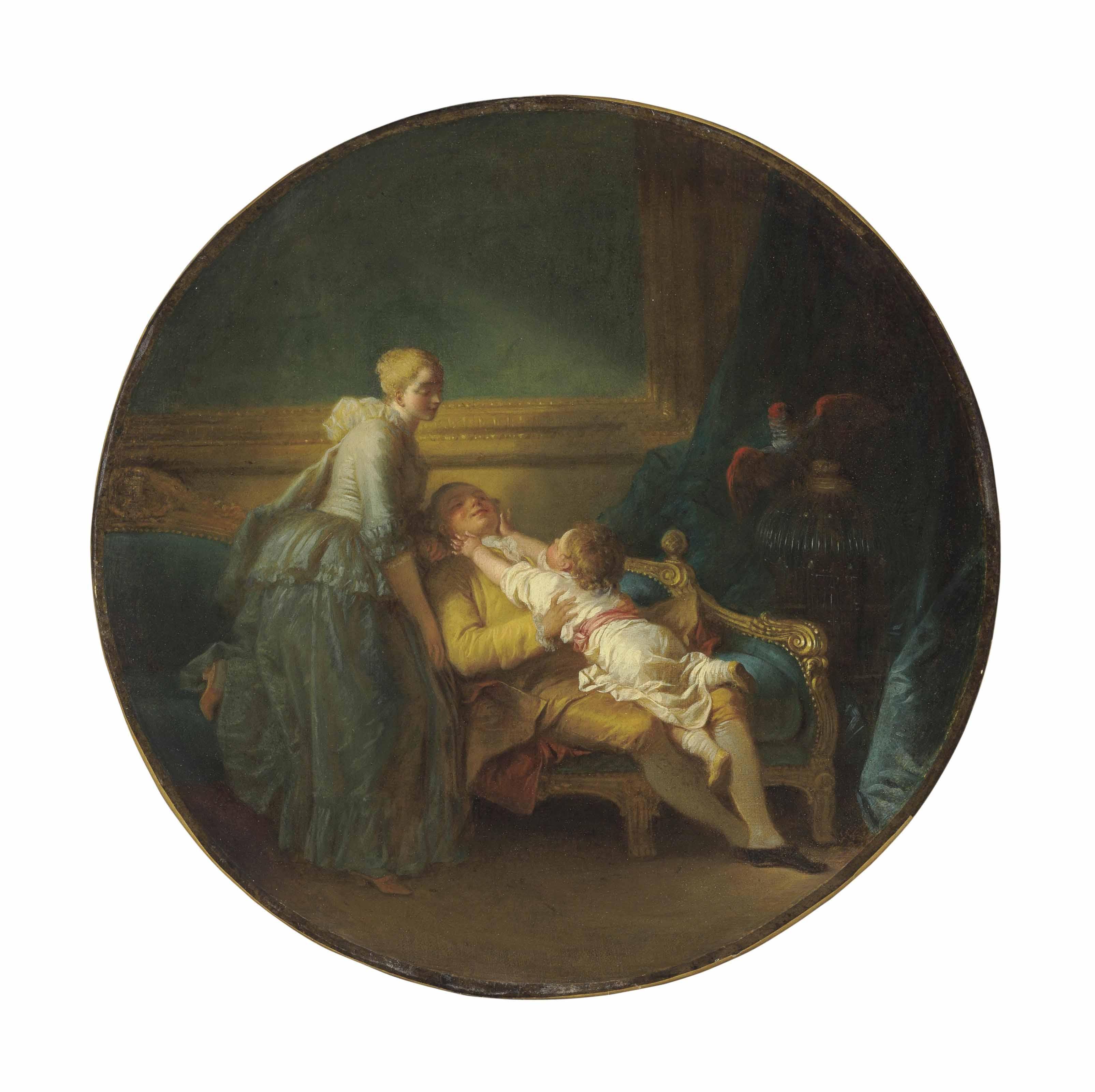 Jean-Honoré Fragonard - L\'Heureux Ménage (\'The Happy Household\')