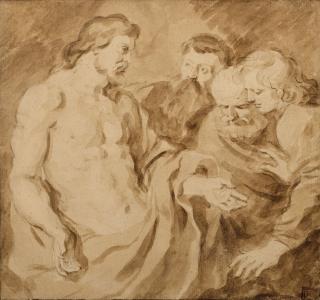 Jean-Honoré Fragonard - L\'Incrédulité De Saint Thomas, D\'Après Pierre Paul Rubens