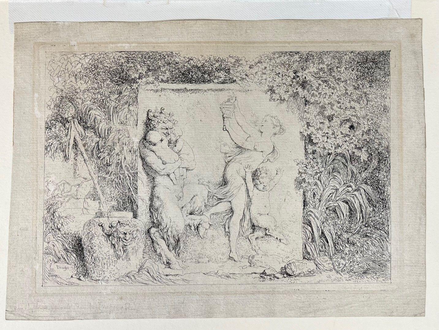 Jean-Honoré Fragonard - Plate from Quatre Bacchanales or Jeux de satyres