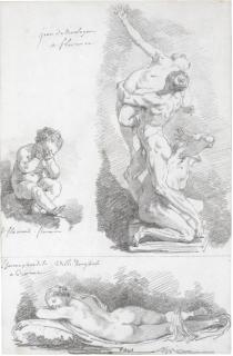 Jean-Honoré Fragonard - Sheet Of Studies After Sculptures