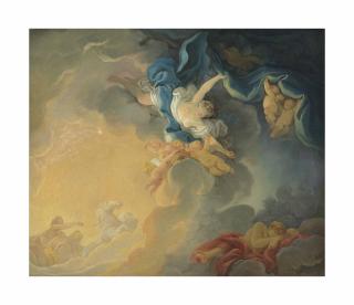 Jean-Honoré Fragonard - The goddess Aurora triumphs over night, announcing Apollo in his chariot, while Morpheus sleeps - a bozzetto