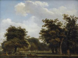 Jean-Honoré Fragonard - Une Élégante Assemblée Débarquant Dans Un Parc