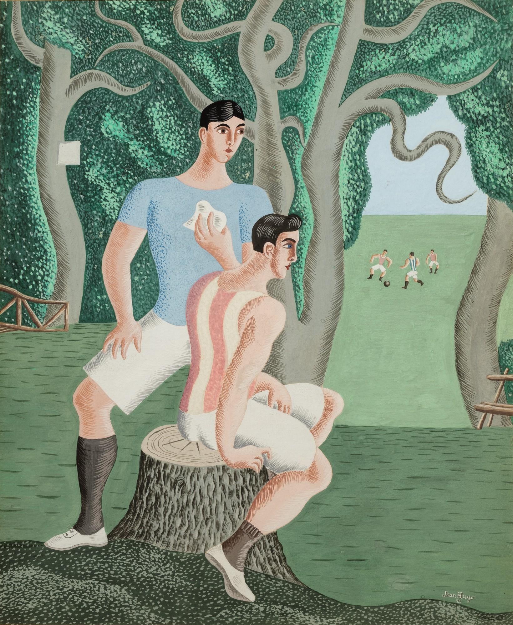 Jean Hugo - Deux footballeurs