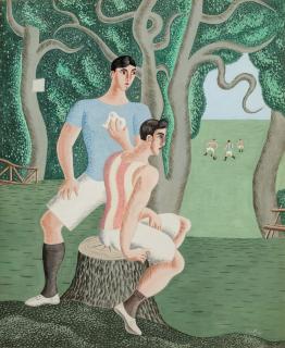 Jean Hugo - Deux footballeurs