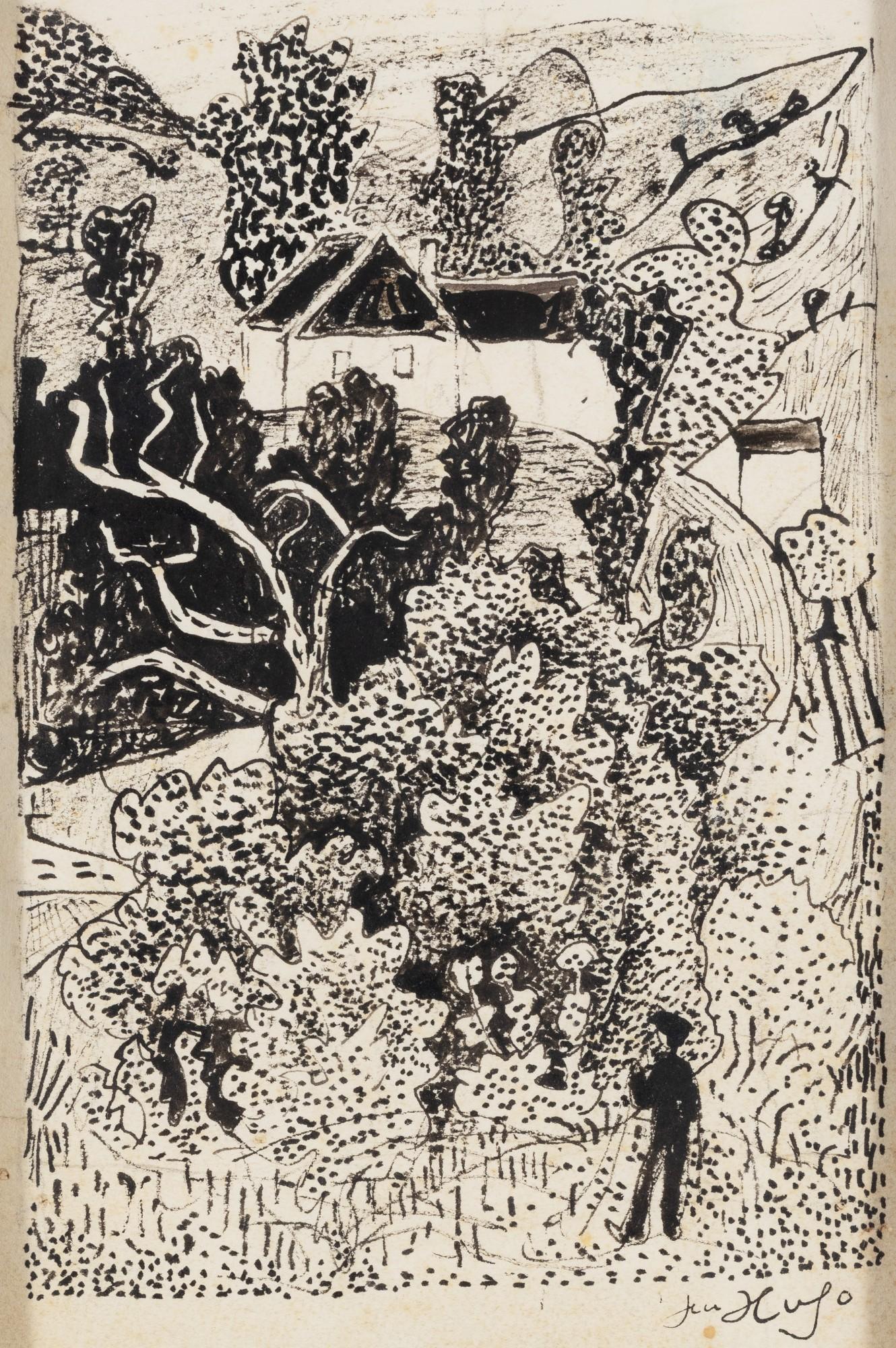 Jean Hugo - Maison de campagne dans une clairière