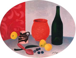 Jean Hugo - Nature morte à la bouteille verte