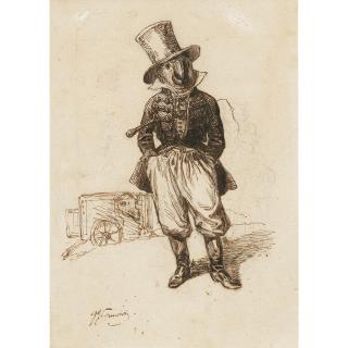 Jean-Ignace-Isidore Gérard dit Grandville - Perroquet Habillé