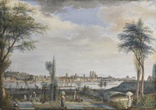Jean-Jacques De Boissieu - Vue De La Ville D\'Orléans Depuis Un Jardin Sur Les Rives De La Loire