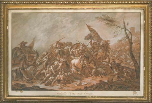 Jean-Jacques-François Le Barbier L\'Aîné - La Bataille d\'Enée avec Turnus