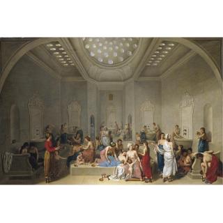 Jean-Jacques-François Lebarbier - A Female Turkish Bath Or Hammam