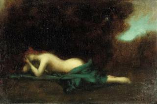 Jean-Jacques Henner - A reclining nude