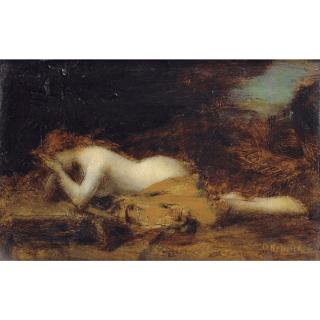 Jean-Jacques Henner - Jeune Fille Étendue