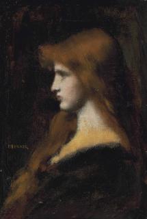 Jean-Jacques Henner - Lady in blue