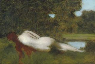 Jean Jacques Henner - Reclining Nude