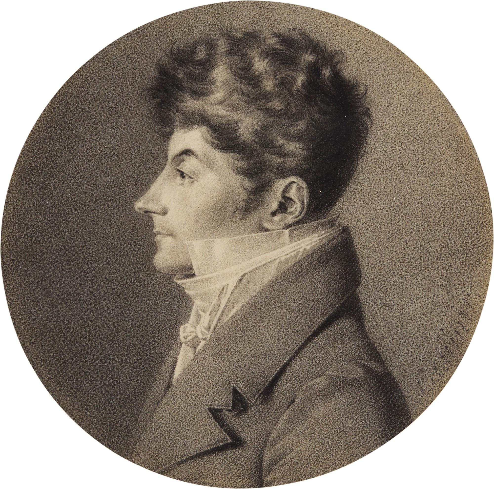 Jean-Jacques Karpff - Portrait Of Jean-Philippe Bronner, In Profile, Circa 1810