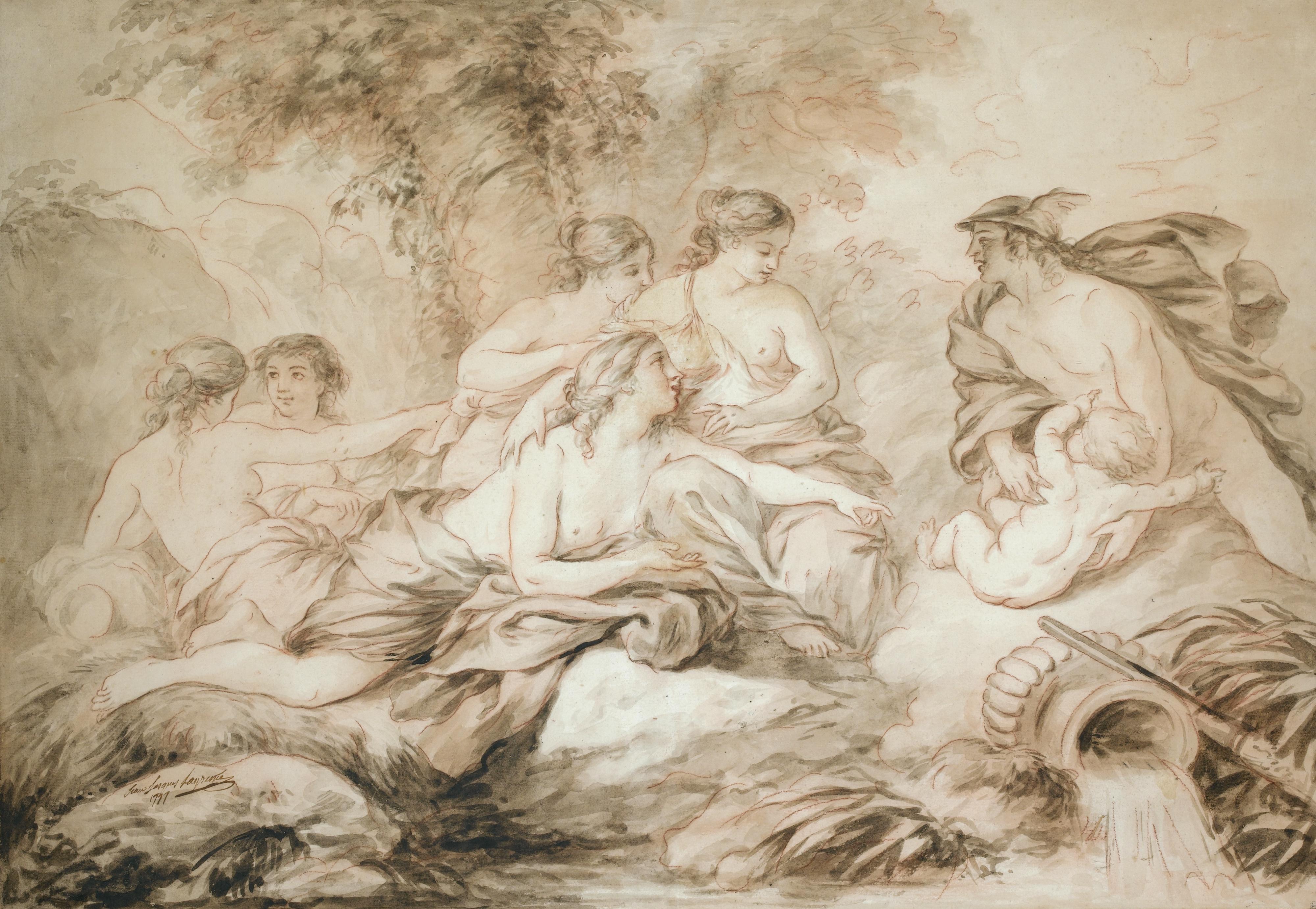 Jean-Jacques Lagrenée - Mercury Entrusting Bacchus To The Nymphs
