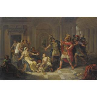 Jean-Jacques Lagrenée - Sextus Tarquinius Admiring The Virtue Of Lucretia