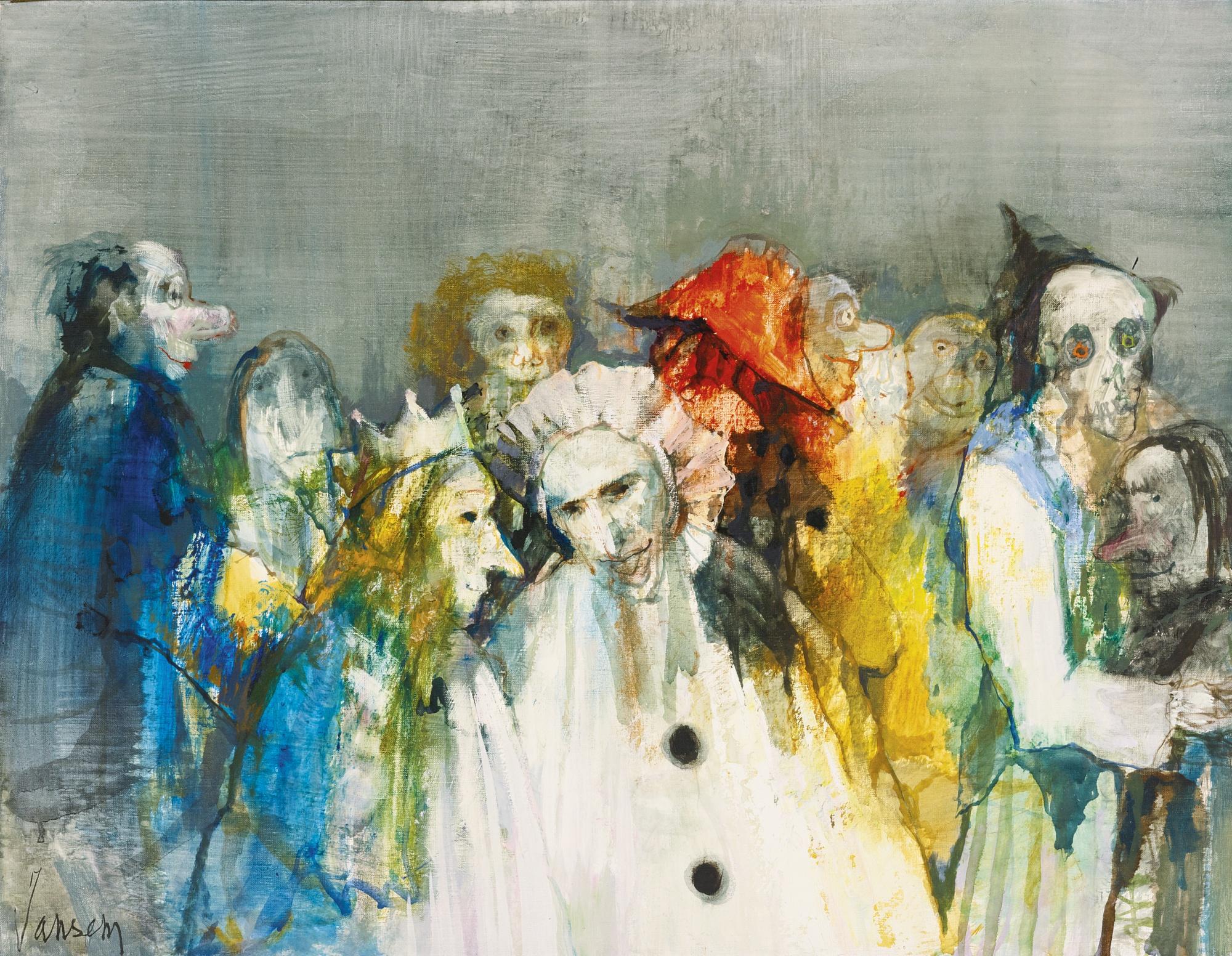 Jean Jansem - Cortège Au Roi Et Au Pierrot