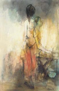 Jean Jansem - Danseuse Au Collant Rouge