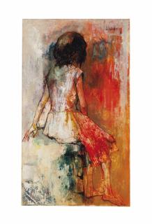 Jean Jansem - Jeune fille assise