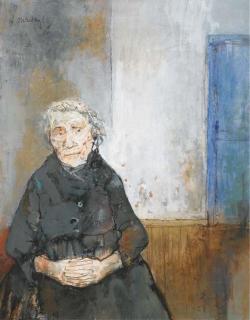 Jean Jansem - La Dame À La Porte Bleue