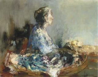 Jean Jansem - Marchande de Poissons