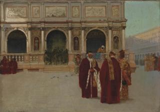Jean-Joseph-Benjamin Constant - Façade De La Loggetta Sur La Place Saint-Marc À Venise
