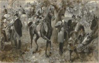 Jean Joseph Léon Fauret - Retour de Chasse À Cour