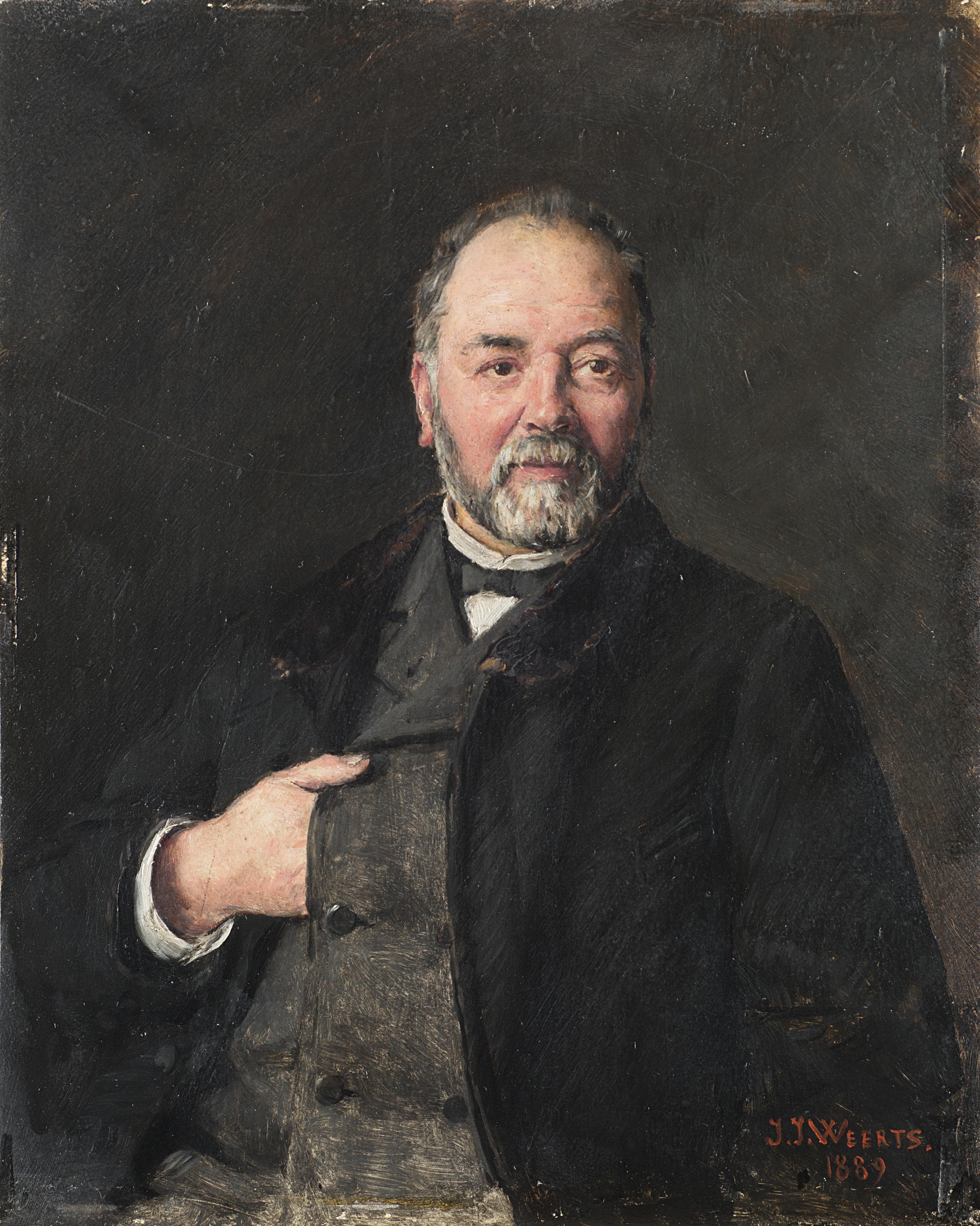 Jean-Joseph Weerts - Portrait of a Bearded Gentleman