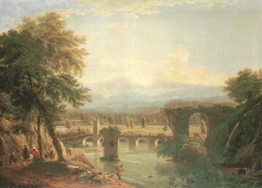 Jean-Joseph-Xavier Bidauld - The Augustan bridge on the Nera river, near the town of Narni, Italy