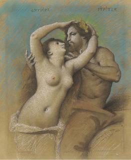 Jean-Jules-Antoine Lecomte Du Noüy - Antiope and Jupiter