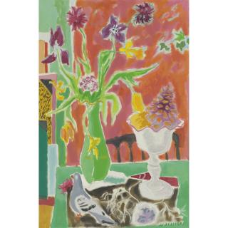 Jean-Jules-Louis Cavaillès - Vase Et Colombe