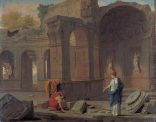 Jean Lemaire - Theseus recovering his father\'s sword