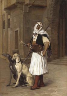 Jean-Leon Gerome - Anaute avec deux chiens whippets