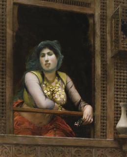 Jean-Léon Gérôme - French Femme Au Balcon