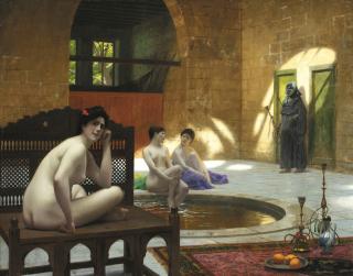 Jean-Léon Gérôme - French Femmes Au Bain