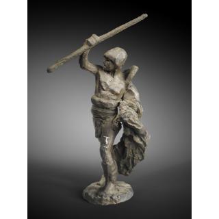 Jean-Léon Gérôme - Jean-Léon Gérôme, A Tinted Plaster And Wax Sketch Of A Warrior