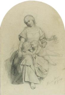 Jean-Léon Gérôme - La Vierge, l\'Enfant Jésus et Saint Jean