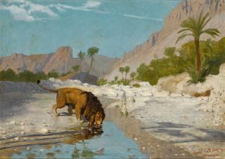 Jean-Léon Gérôme - Lion in the Desert