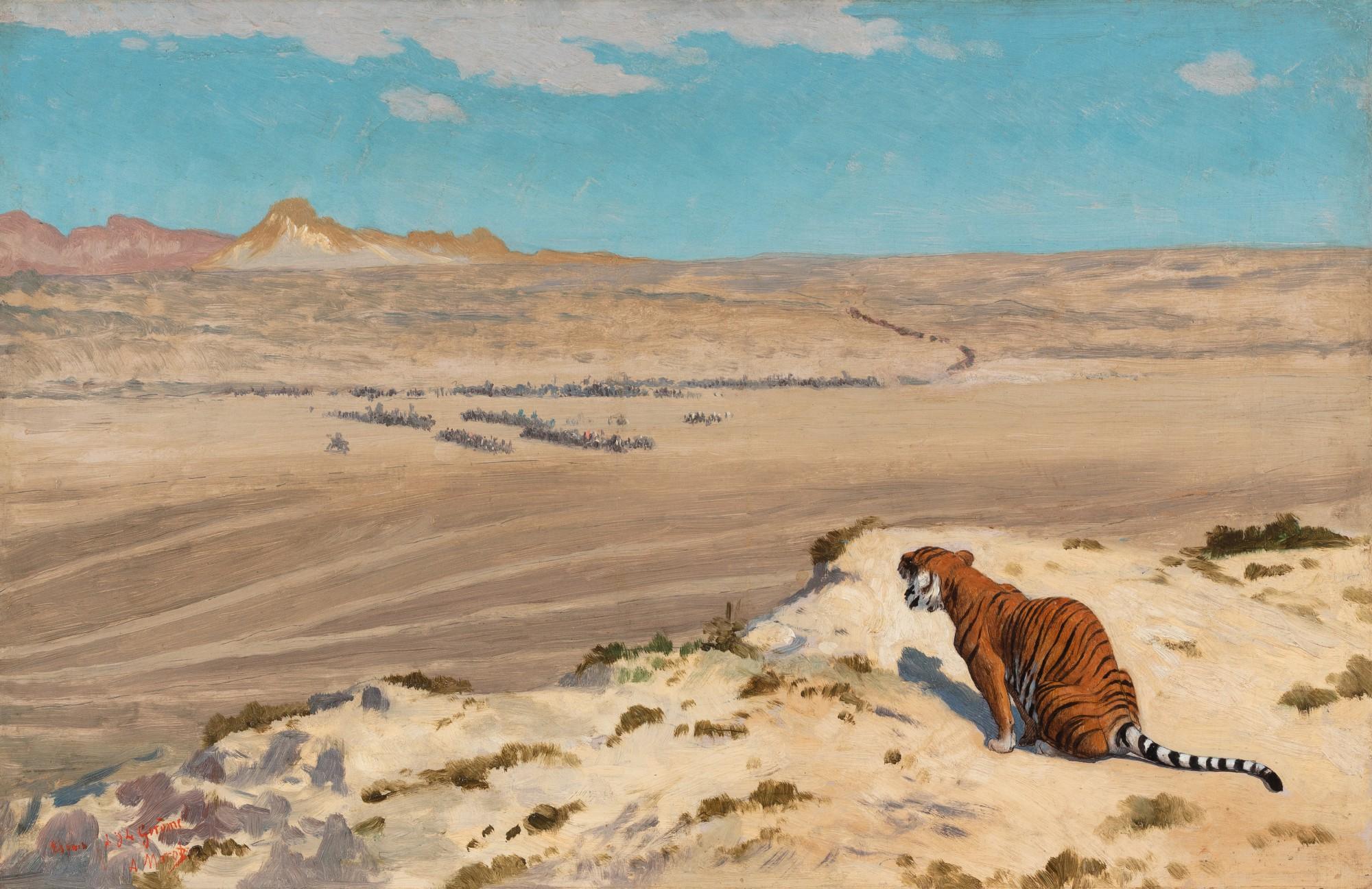 Jean-Léon Gérôme - Tiger on the Watch