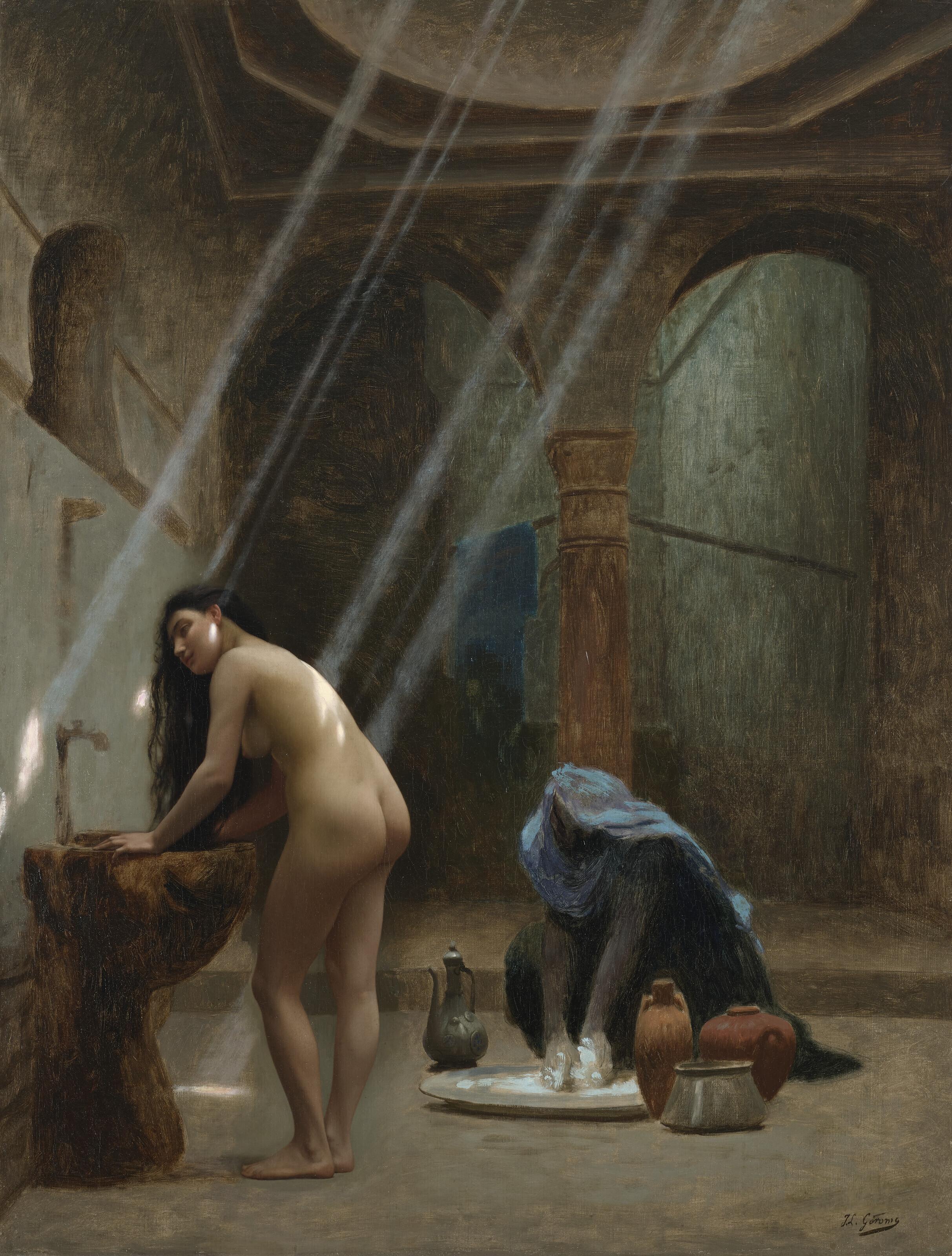 Jean-Léon Gérôme - Un Bain Maure, Ébauche