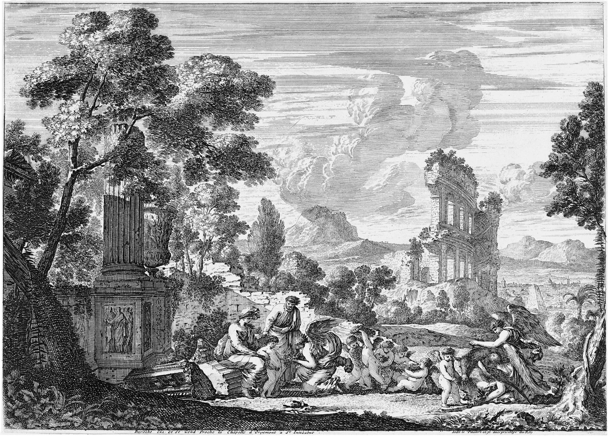 Jean Lepautre - 2 Bll.: Die Rast der Heiligen Familie – Die Aufwartung der drei