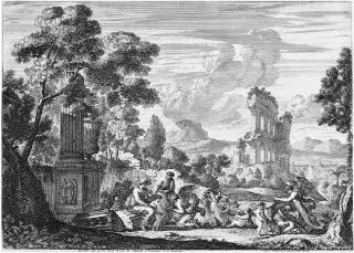 Jean Lepautre - 2 Bll.: Die Rast der Heiligen Familie – Die Aufwartung der drei