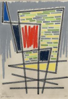 Jean Leppien - Ohne Titel (Aux barres rouges 51 XXI).