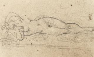 Jean-Louis-André-Théodore Gericault - Etude De Femme Pour Le Trio Érotique (Recto) ; Le Combat D\'Hercule Et Hippolita, Reine Des Amazones (Verso)