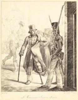 Jean Louis André Théodore Géricault - La Factionnaire Suisse au Louvre