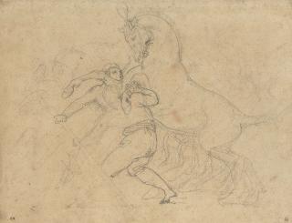 Jean-Louis André Théodore Géricault - Study for the race of the Barberi horses